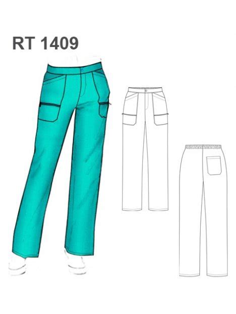 MOLDE PANTALON CARGO TRABAJO RT 1409