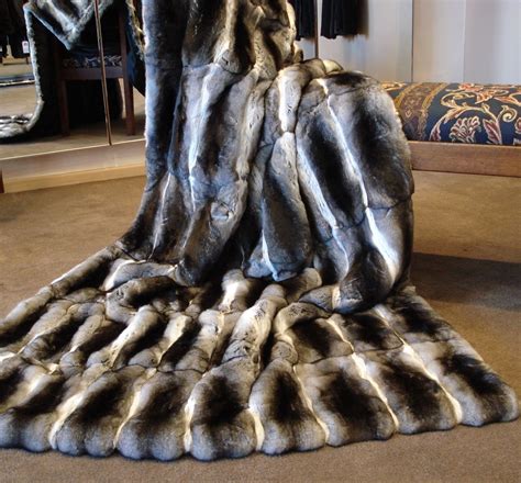 Natural Chinchilla Fur Throw Custom Made At David Appel Furs Beverly