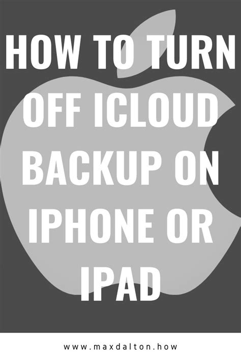 How To Turn Off Icloud Backup On Iphone Or Ipad With Text Overlay