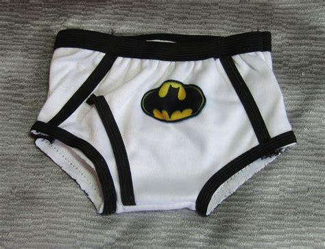 18 Doll Superhero Briefs White And Black Etsy