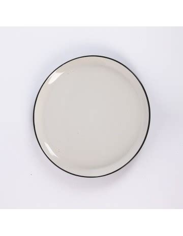 Plato Ceramica Blanco Recto C Borde Relieve Cm