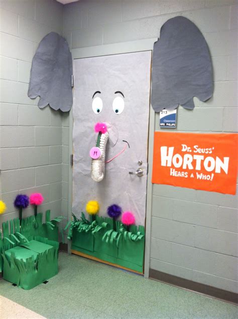 This Is An Adorable Door Display For Horton Hears A Who By Dr Seuss