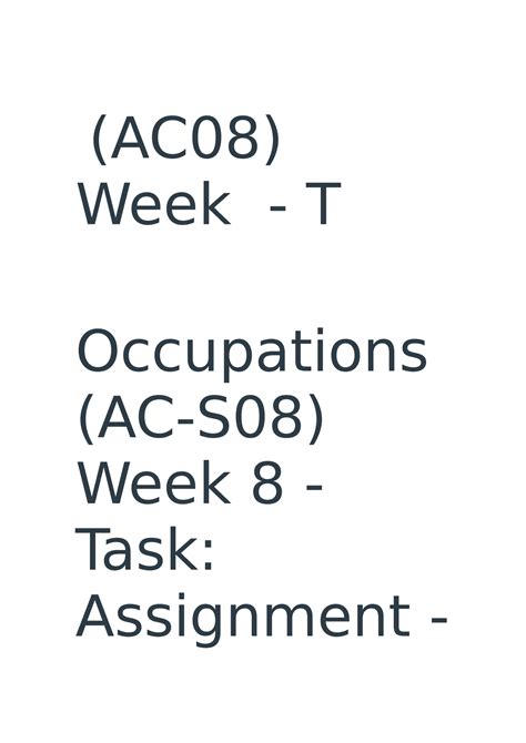 Tarea Semana Ingles Kkkk Ac Week T Occupations Ac S