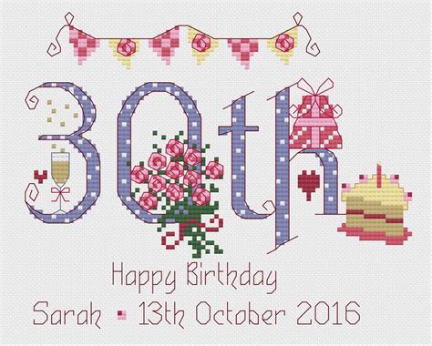 Th Birthday Cross Stitch Kit Cross Stitch Cards Cross Stitch Kits