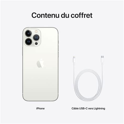 Apple iPhone 13 Pro Max 128 Go Argent Reconditionné Smartphone