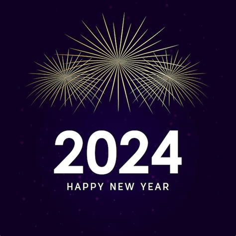 Feliz año nuevo 2024 tarjeta de felicitación festiva de fondo de fiesta