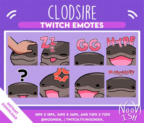 Clodsire POKEMON INSPIRED Twitch Sub Follow Emotes Streamer Emotes