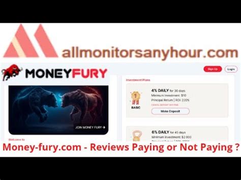 Money Fury Reviews Paying Or Not Paying All Hyip HYIP Daily