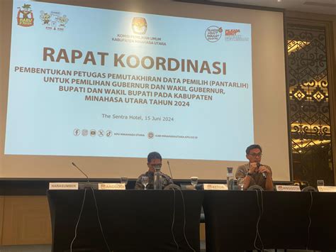 Kpu Minut Gelar Rakor Pembentukan Pantarlih Untuk Pilkada