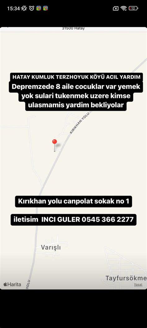 Gönenç Gürkaynak on Twitter Hatay Kırıkhan a yarın akşama kadar çok