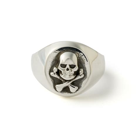 All Silver Skull Crossbones Signet The Great Frog Skull And