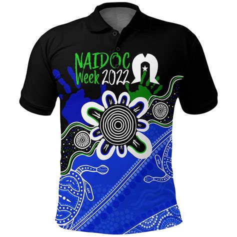 AIO Pride Indigenous Torres Straits NAIDOC Week 2022 Polo Shirt Turtle