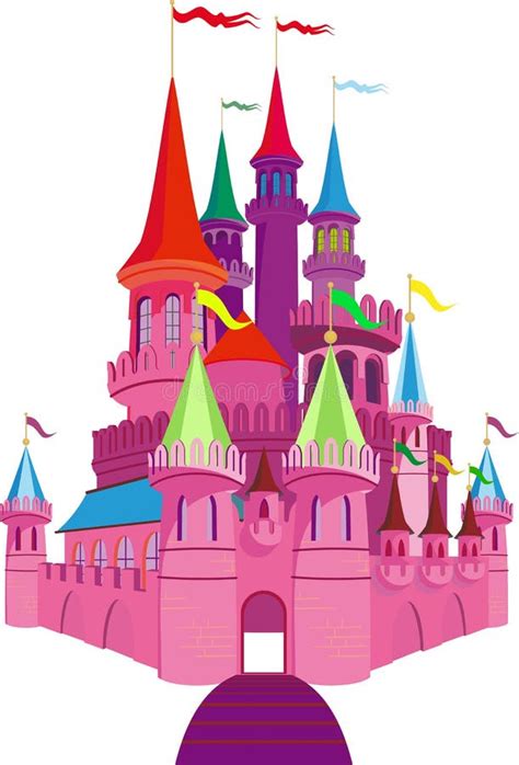 Castelo Cor De Rosa Da Princesa Ilustra O Do Vetor Ilustra O De