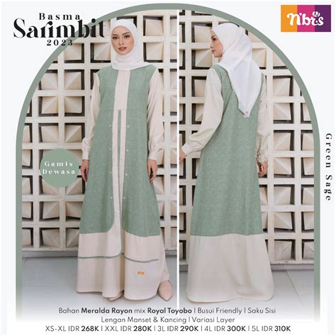 Sarimbit Couple Terbaru Nibras Basma Sage Green Lazada Indonesia