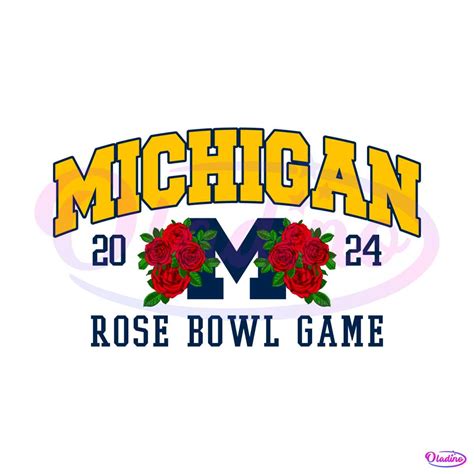 Michigan Rose Bowl Game 2024 Svg Digital Download