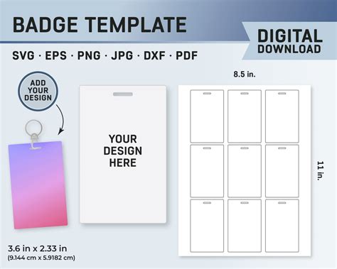 Badge Template, ID Badge Template, Staff Event Badge, Badge Template ...