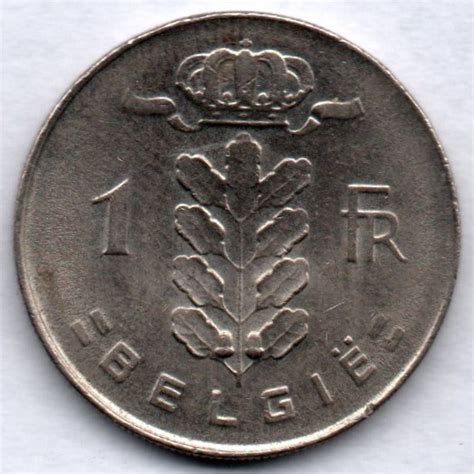 Qual A Moeda Da Belgica - Moeda da Bélgica de 1 franco 1977 FC