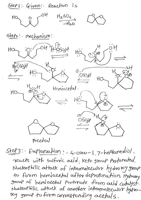 Solved Draw The Mechanism Of The Acetal Formation Shown Below