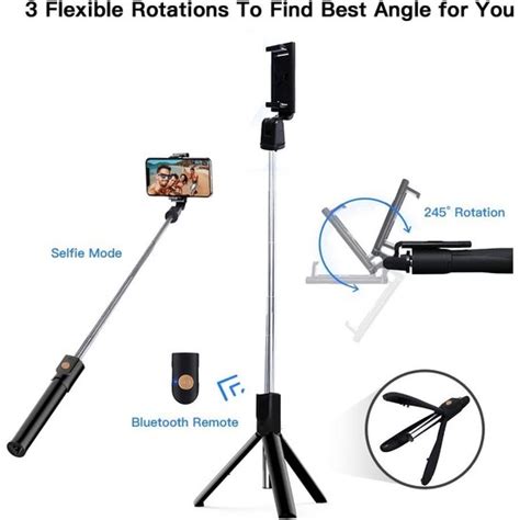 Ganbao Stil A Siyah Selfie Sopa Tripod Halkal Led I K Lambas Telefon