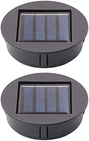 2 Pcs Solar Lantern Light Replacement Top Solar Panel Seal Waterproof