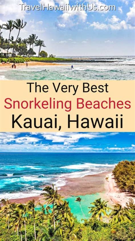 The Very Best Snorkeling Beaches In Kauai Hawaii With Text Overlay