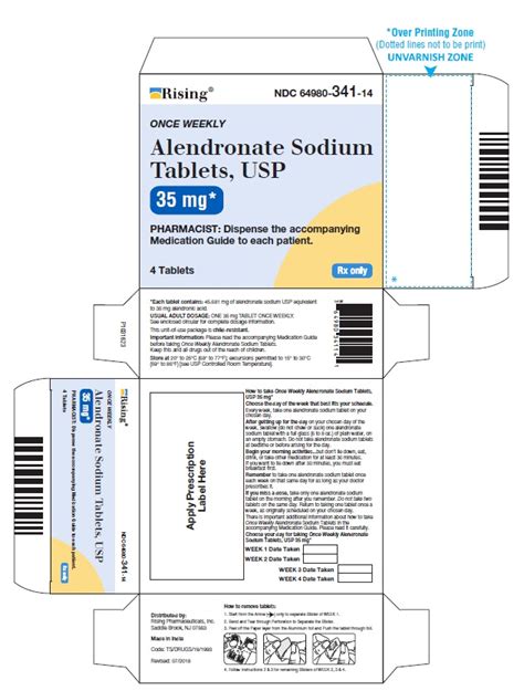 Dailymed Alendronate Sodium Tablet