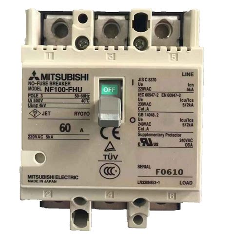 Mitsubishi Earth Leakage Circuit Breaker NF100 FHU NV100 FHU United