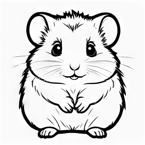 Premium Photo | A drawing of a hamster with a face that says hamster