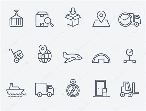 Iconos De Logística — Vector De Stock 35415343 — Depositphotos