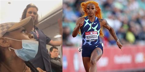 U S Track Field Star Sha Carri Richardson Kicked Off A Plane After