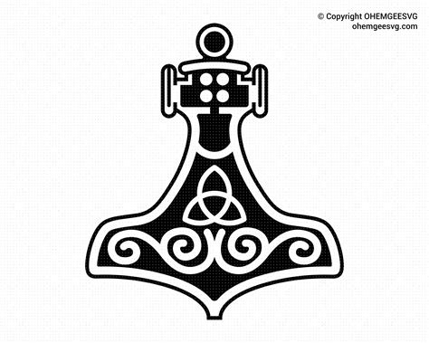 Viking Protection Symbol Svg Mjolnir Png Thor S Hammer Clipart Viking