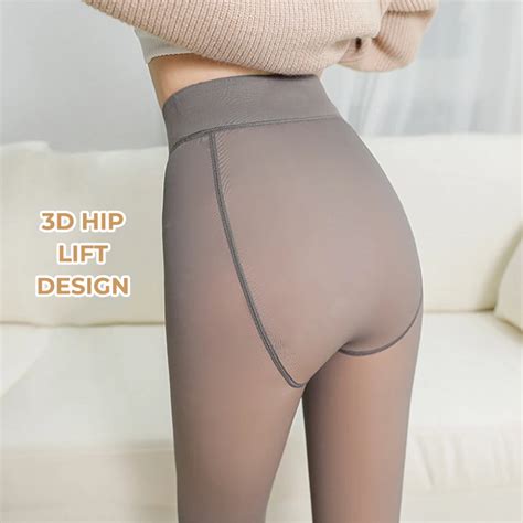 Auf Lager Fleece Gef Tterte Strumpfhose Thermal Trans Lucent