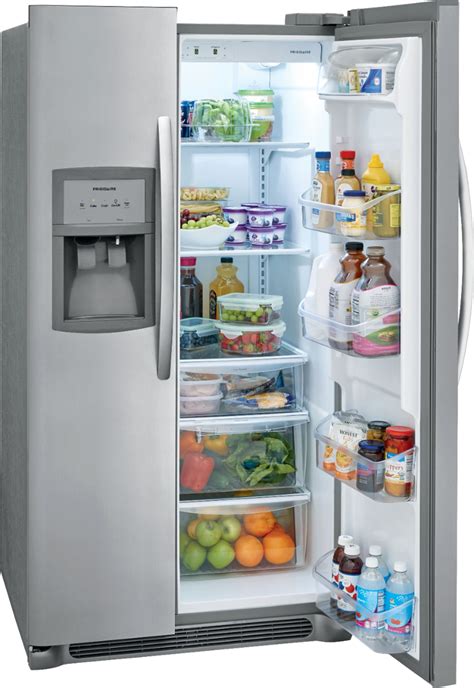 Best Buy Frigidaire 255 Cu Ft Side By Side Refrigerator Stainless