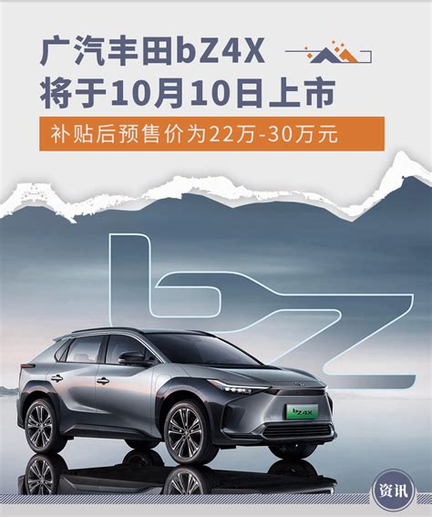 补贴后预售22万起 广汽丰田bz4x将10月10日上市 知乎