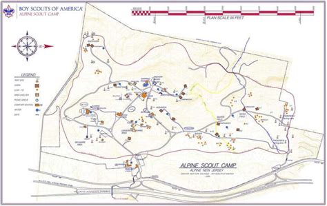 Camp Map Alpine Scout Camp And Reeves Lodge Training Center