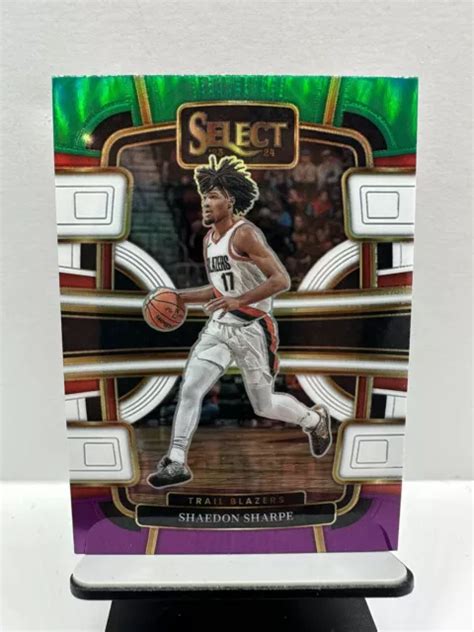 SHAEDON SHARPE 2023 24 Panini Select 15 Concours PRIZM Vert Blanc