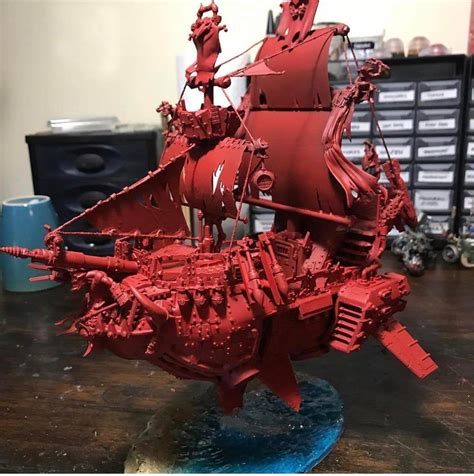 My Ork Freebootaz Flying Pirate Ship Counts As A Battlewagon Lots Of