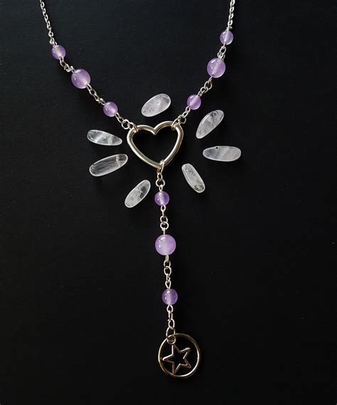 Beaded Pastel Goth Heart Necklace Etsy Shop Ofstarsandwine