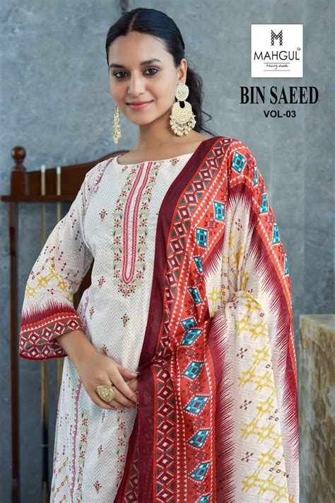 Shraddha Designer Bin Saeed Vol 3 Lawn Self Embroidered Pakistani Wear