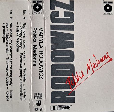 Maryla Rodowicz Polska Madonna 1987 Transparent Shell Cassette