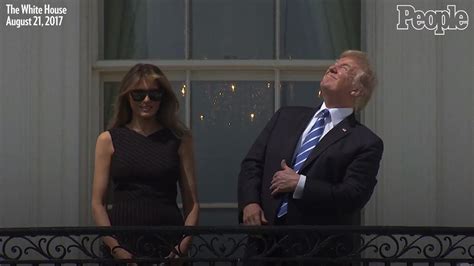 Trump Stares Directly Into Sun Without Glasses As He And First Lady Melania Watch Solar Eclipse