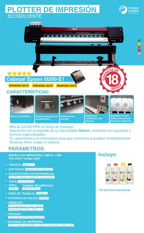 Plotter De Impresi N Eco Solvente Cabezal Cps M Xico