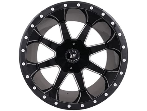 Xm Offroad Milled Gloss Black Xm 304 Wheels Rugged Ridge