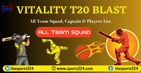 T20 Blast 2024 All Team Squad Captain Players List Sports324