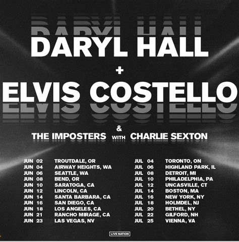 Daryl Hall And Elvis Costello The Imposters Announce Co Headlining