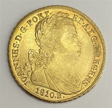 Moeda De Ouro Brasil Colonia 6400 Reis De 1810 R Dat