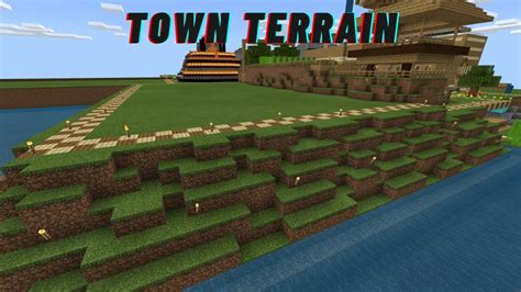 How To Build Stampy S Lovely World 52 Town Terrain Paths Part 2