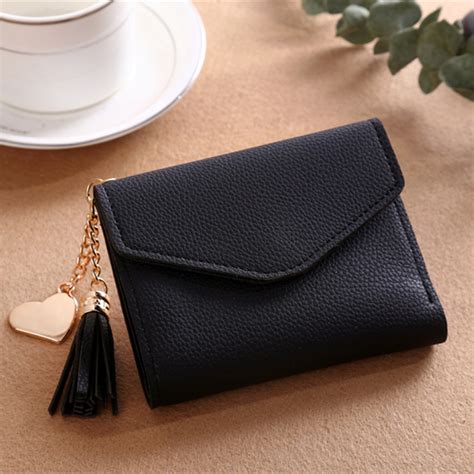 Women Small Mini Wallet Card Holder Lady Clutch Coin Purse Leather