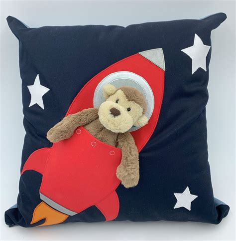 Zooming Rocket Pocket Cushion – Keira Graham