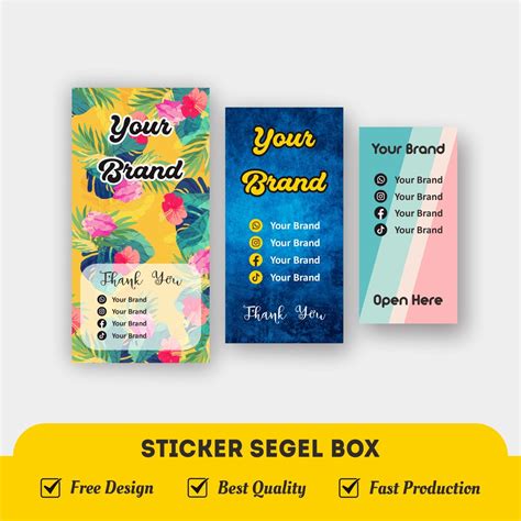 Jual Cetak Stiker Chromo Segel Kotak Box Custom Sticker Kotak Segel